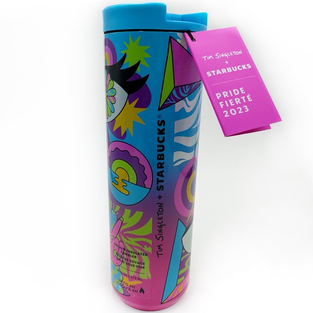 Starbucks Pride 2023 Vacuum Insulted Tumbler Tim Singleton Colorful Rainbow Gift